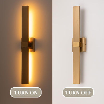 Zicbol Zicbol Modern LED Outdoor Wall Sconce 27.2" Gold Outdoor Wall Lights Exterior, Outdoor Light Fixtures Wall Mount on House, Garage, Porch, Patio, Front Door etc